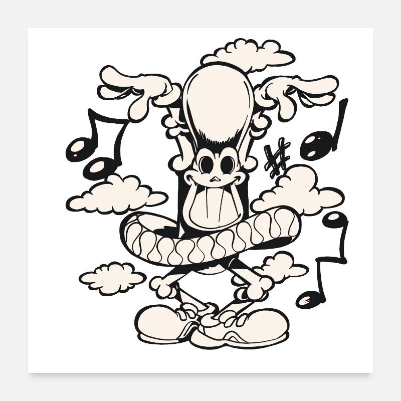 SportySkull - DanseClassique2 Poster 60 x 60 cm