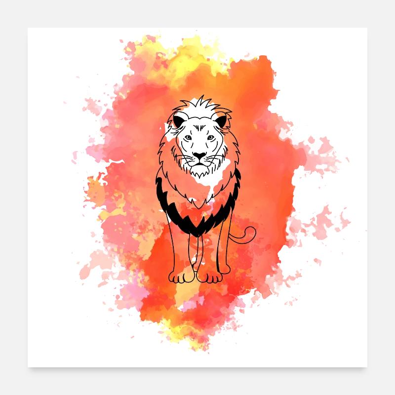 Löwe Poster 60x60 cm