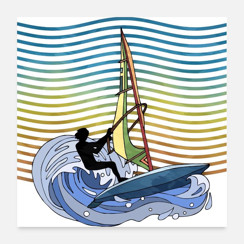 Windsurfen Poster 60x60 cm