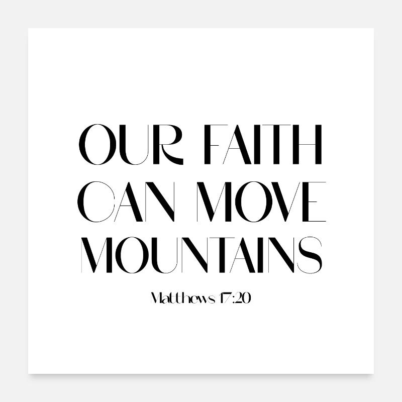 Citation biblique - Foi Poster 60 x 60 cm