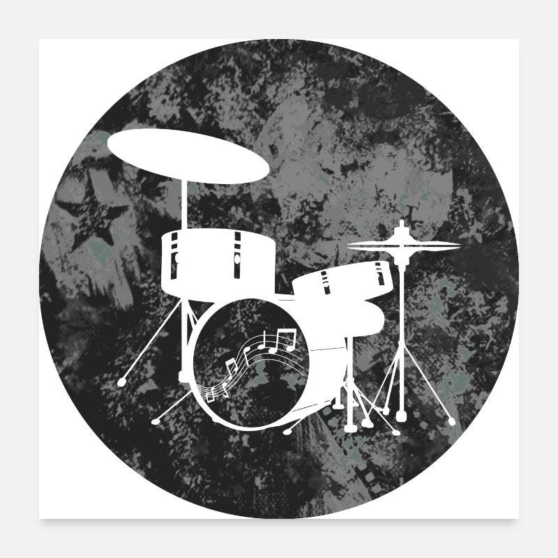 Schlagzeug Poster 60x60 cm