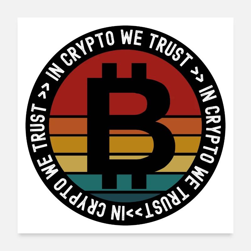 Cryptocurrency we rely on hockey Poster 24" x 24" (60x60 cm)