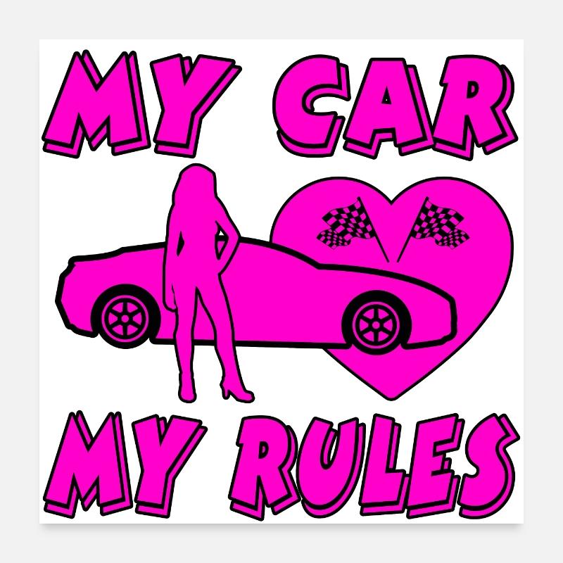 Voiture Poster 60 x 60 cm