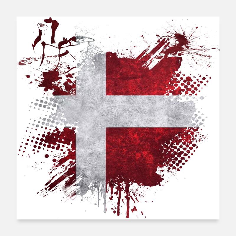 Graffitti Dänemark Poster 60x60 cm