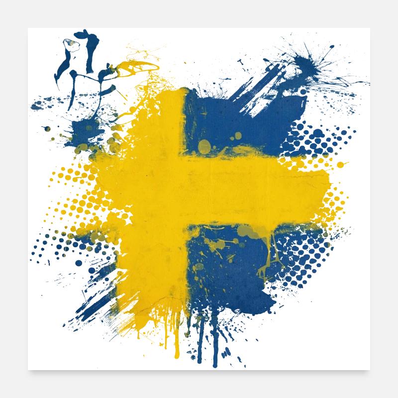 Graffitti Sweden Poster 24" x 24" (60x60 cm)