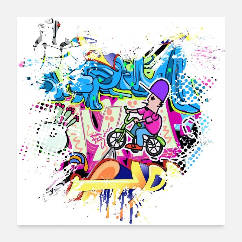 Graffitti Poster 24" x 24" (60x60 cm)