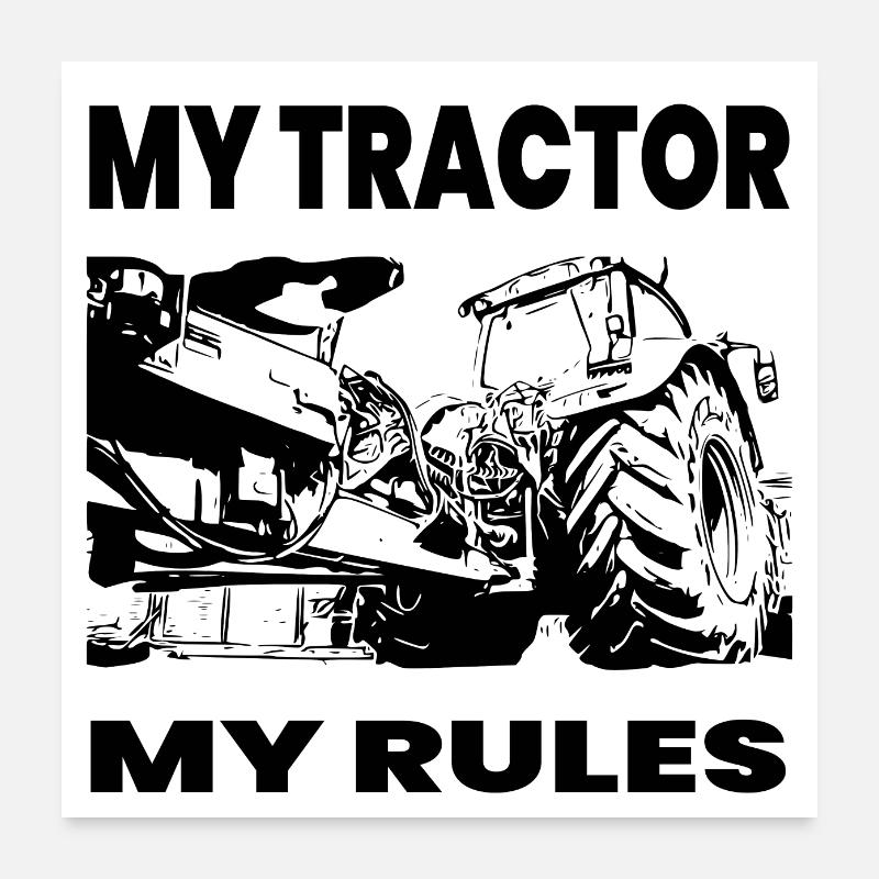 Tractor Poster 24" x 24" (60x60 cm)
