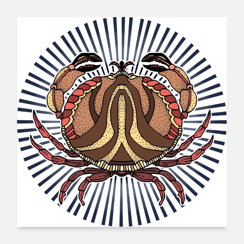 Crabe Poster 60 x 60 cm