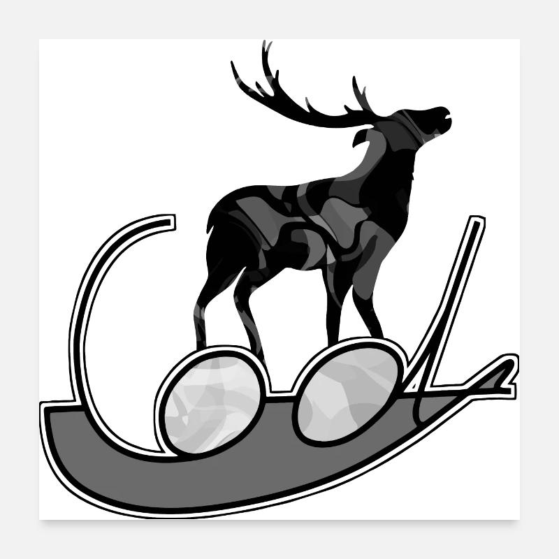 Cerf Poster 60 x 60 cm