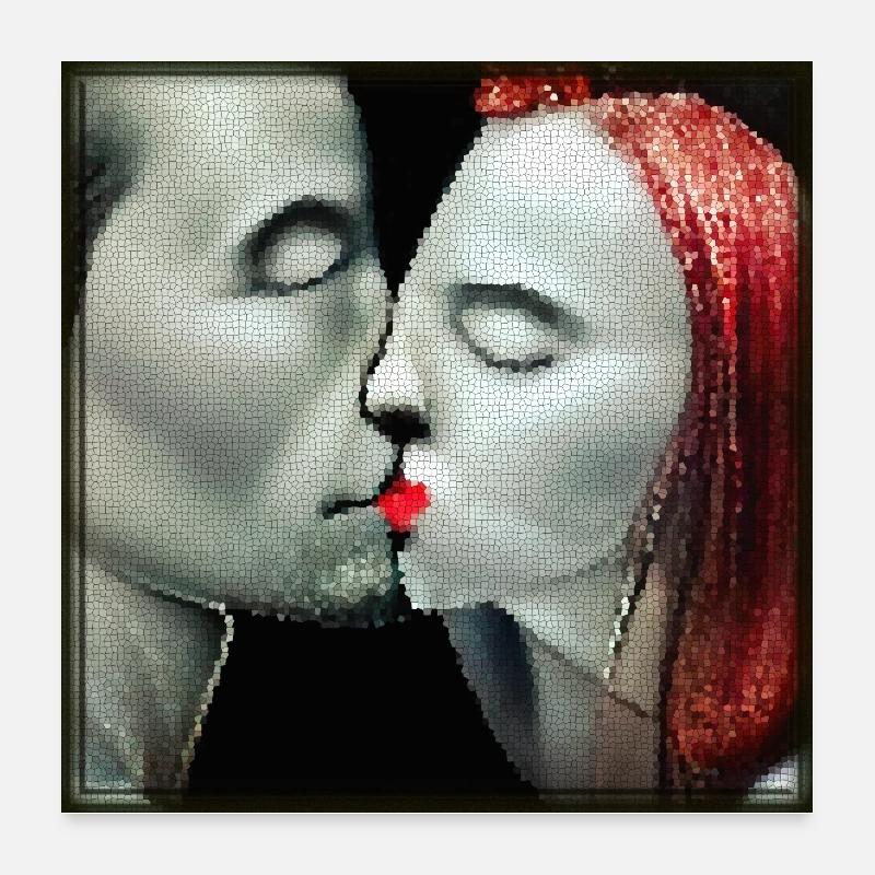 Baiser rouge Poster 60 x 60 cm