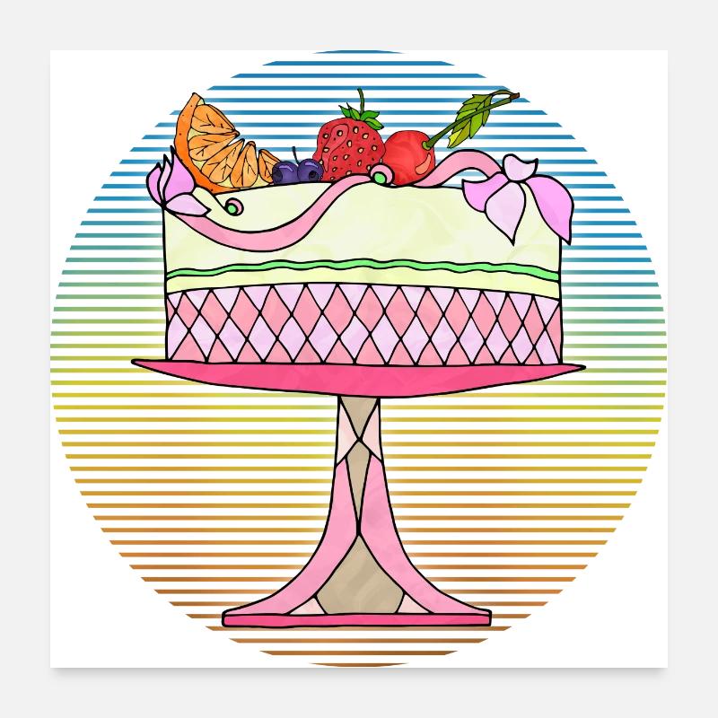 Torta Poster 60x60 cm