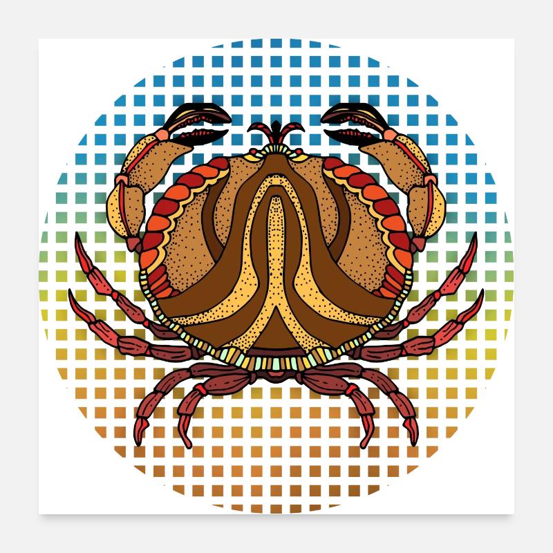 Crab Poster 24" x 24" (60x60 cm)