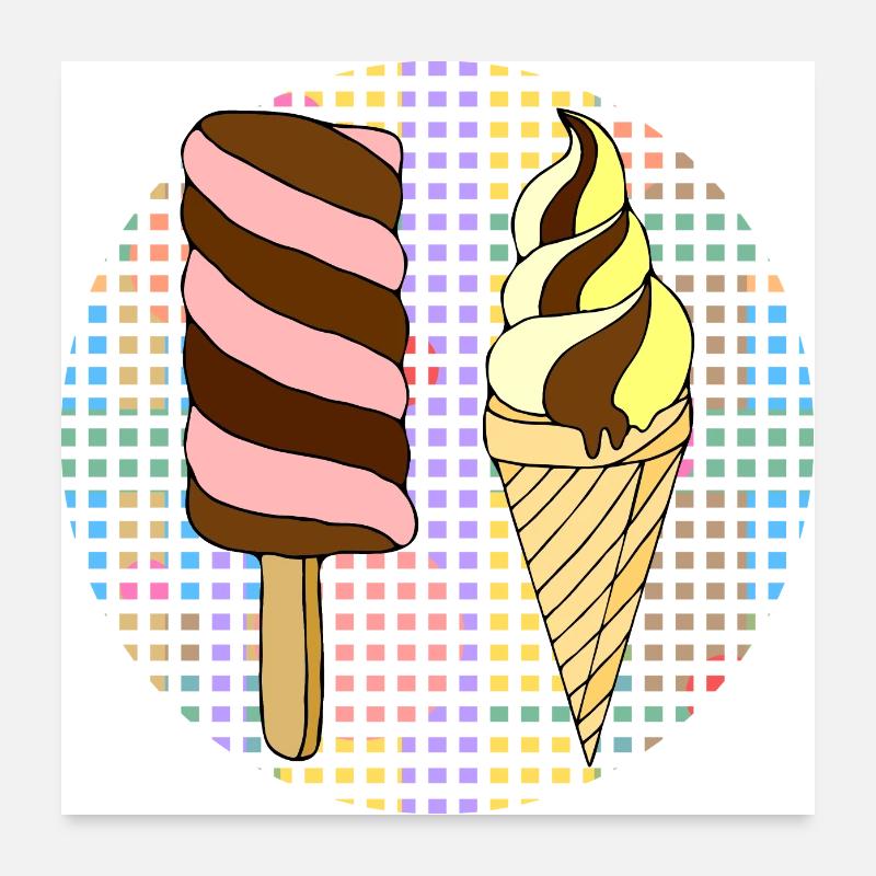 Ice cream Poster 24" x 24" (60x60 cm)