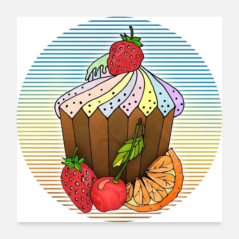 Kuchen Poster 60x60 cm