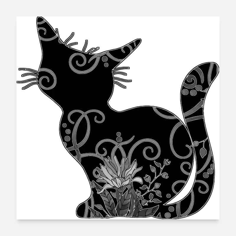 Chat Poster 60 x 60 cm