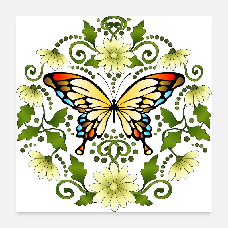 Schmetterling Poster 60x60 cm
