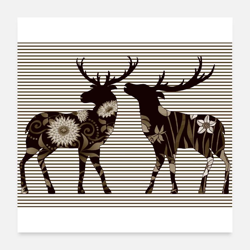 Cerf Poster 60 x 60 cm