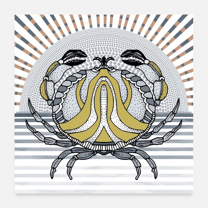Crab Poster 24" x 24" (60x60 cm)