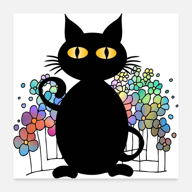 Katze Poster 60x60 cm