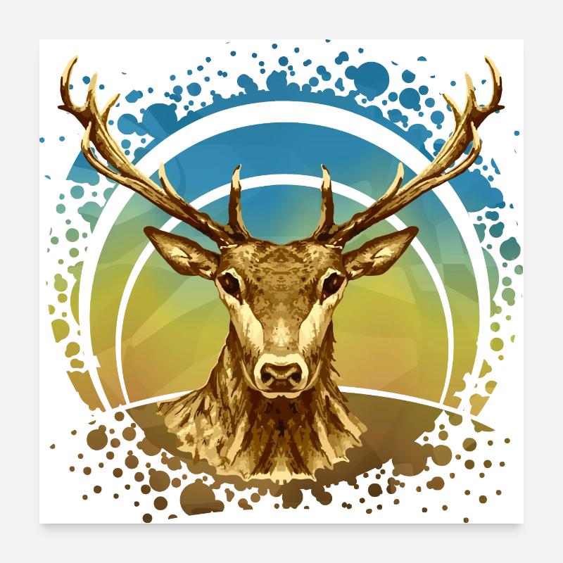 Cerf Poster 60 x 60 cm