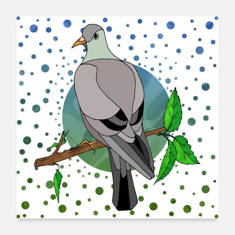 Vogel Poster 60x60 cm