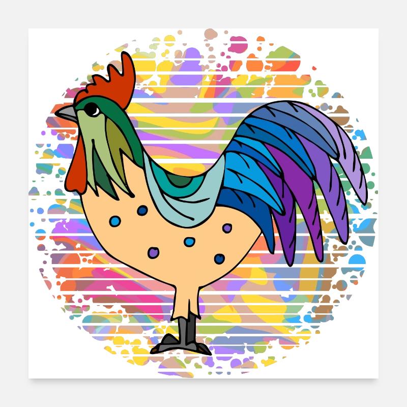 Coq Poster 60 x 60 cm