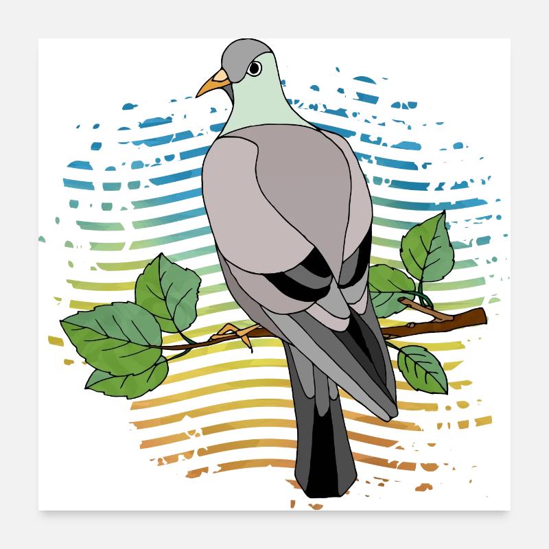Oiseau Poster 60 x 60 cm