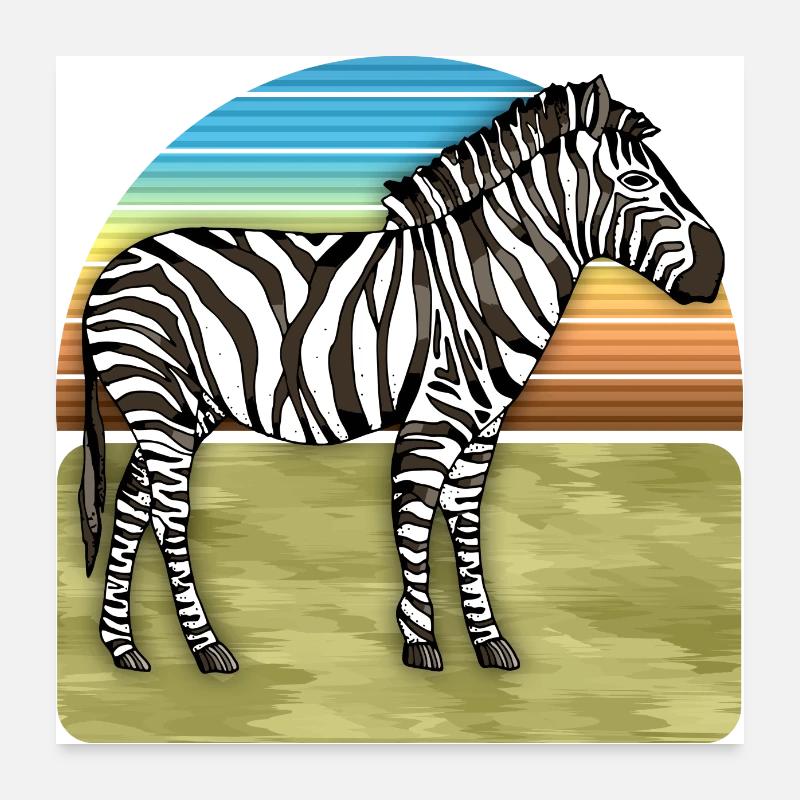 Zebra Poster 24" x 24" (60x60 cm)