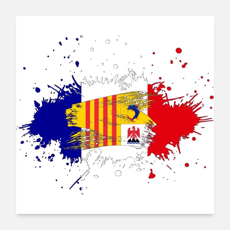 Splash Tricolore PACA Poster 24" x 24" (60x60 cm)
