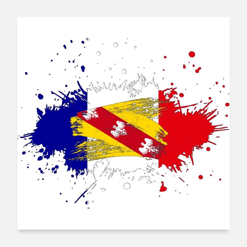 Splash Tricolore Lothringen Poster 60x60 cm
