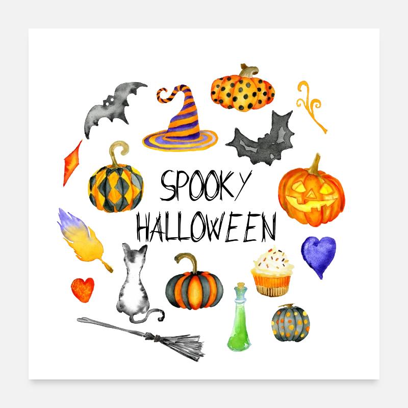 Spooky Halloween Poster 24" x 24" (60x60 cm)