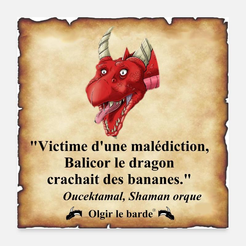 dragon banane Poster 60 x 60 cm
