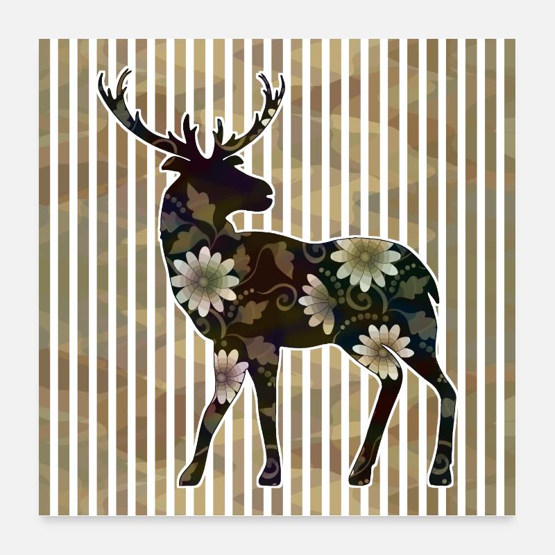 Cerf Poster 60 x 60 cm