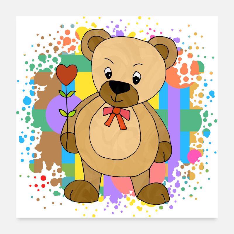 Teddy bear Poster 24" x 24" (60x60 cm)