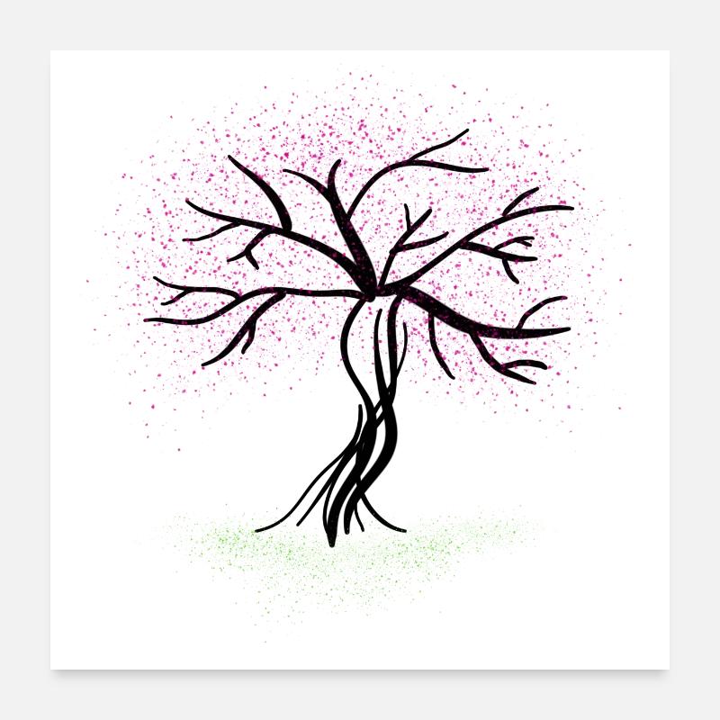Herbstbaum Poster 60x60 cm