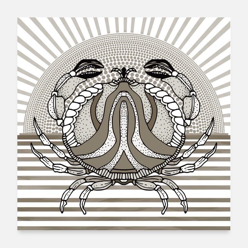 Crab Poster 24" x 24" (60x60 cm)