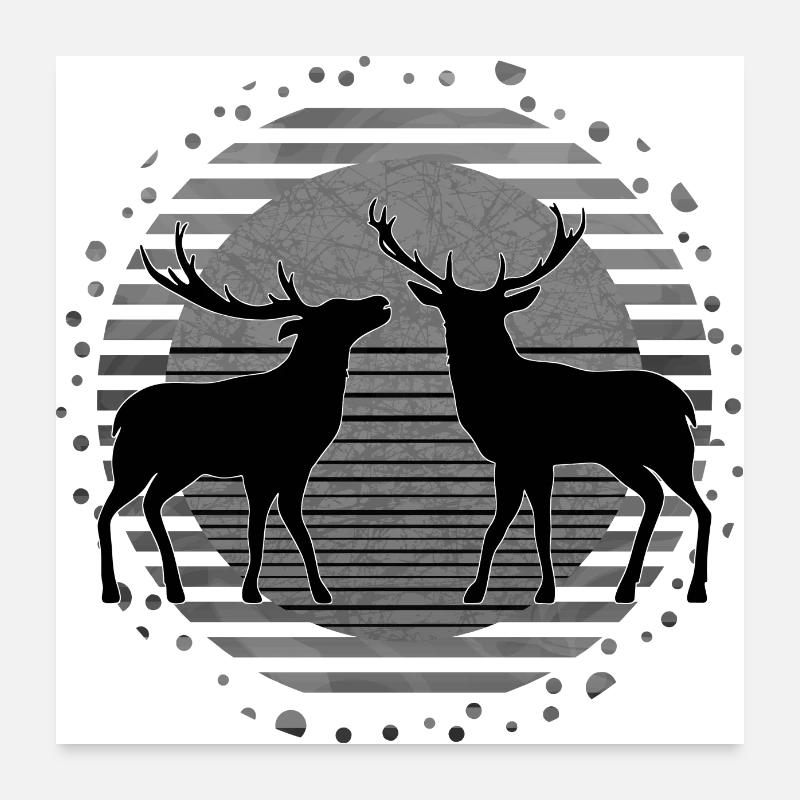 Cerf Poster 60 x 60 cm