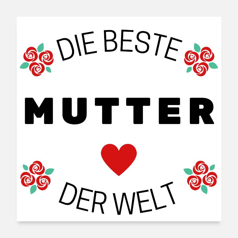 Die beste mutter der welt. Poster 60x60 cm