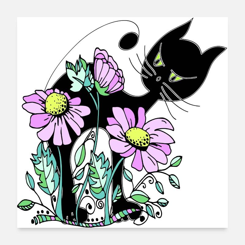 Katze Poster 60x60 cm