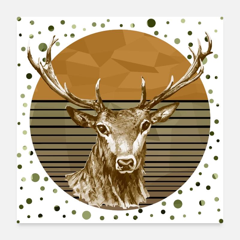 Cerf Poster 60 x 60 cm