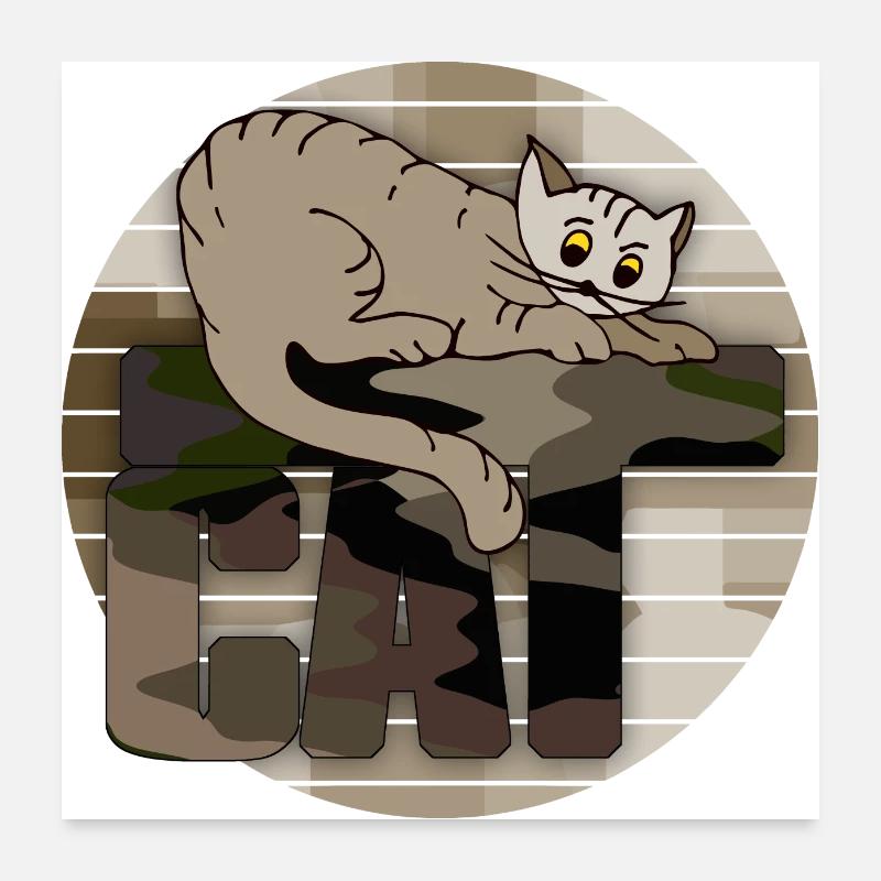chat Poster 60 x 60 cm