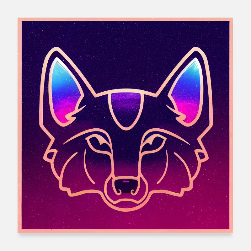 Mr Welsh Corgi - Poster 60x60 cm - Weiß