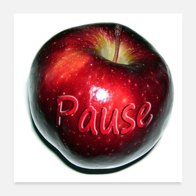 Apfel 01 Pause Poster Poster 60x60 cm