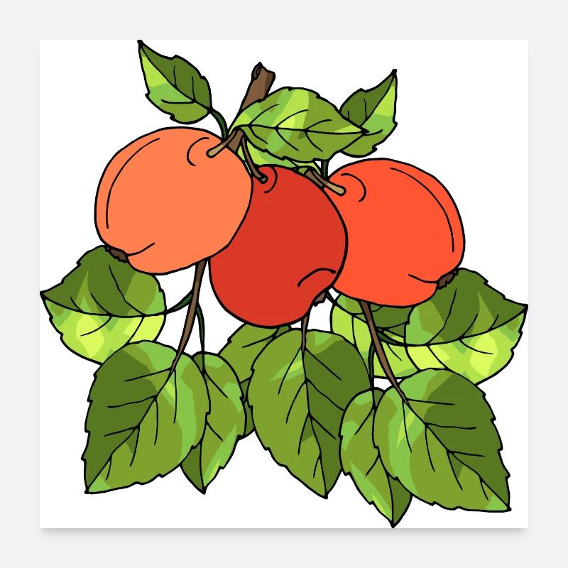 Pommes Poster 60 x 60 cm