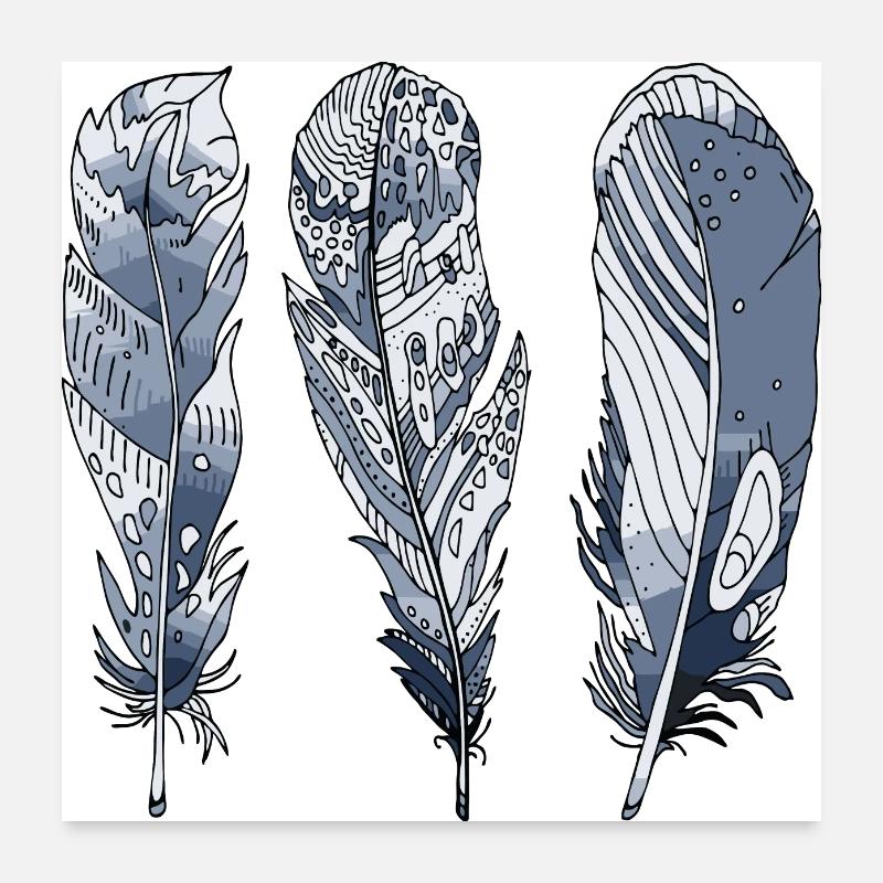 Feder Poster 60x60 cm