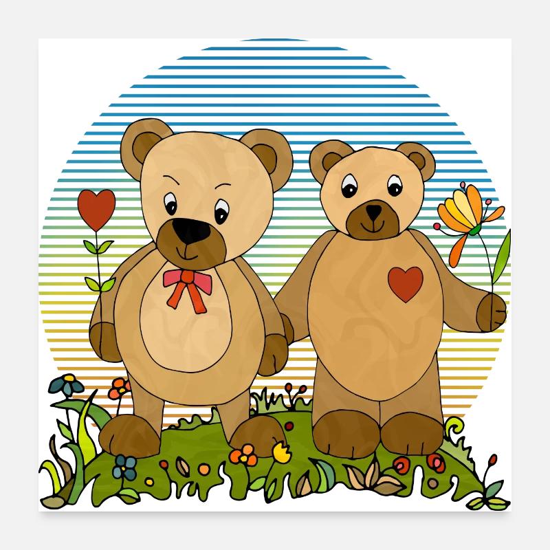 Teddy bears Poster 24" x 24" (60x60 cm)