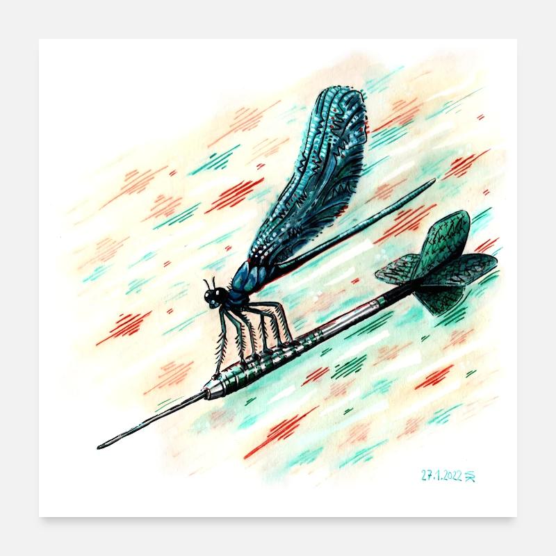 Vitesse de fléchette Poster 60 x 60 cm