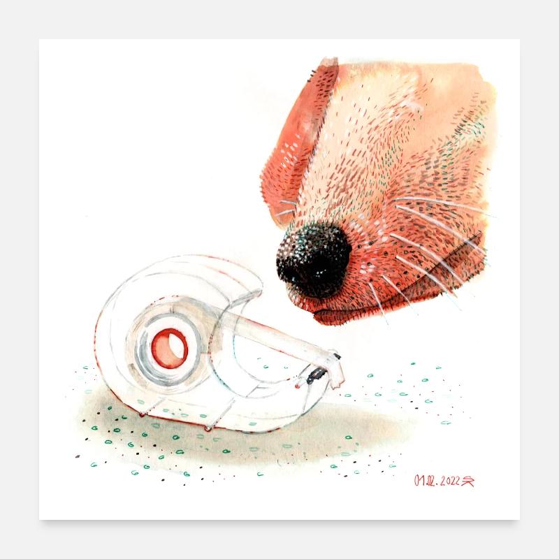 Schnüffelnase Poster 60x60 cm
