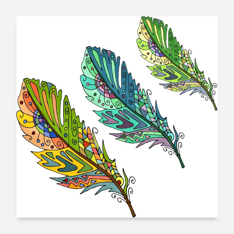 Feder Poster 60x60 cm