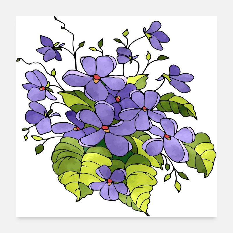 Blumen Poster 60x60 cm